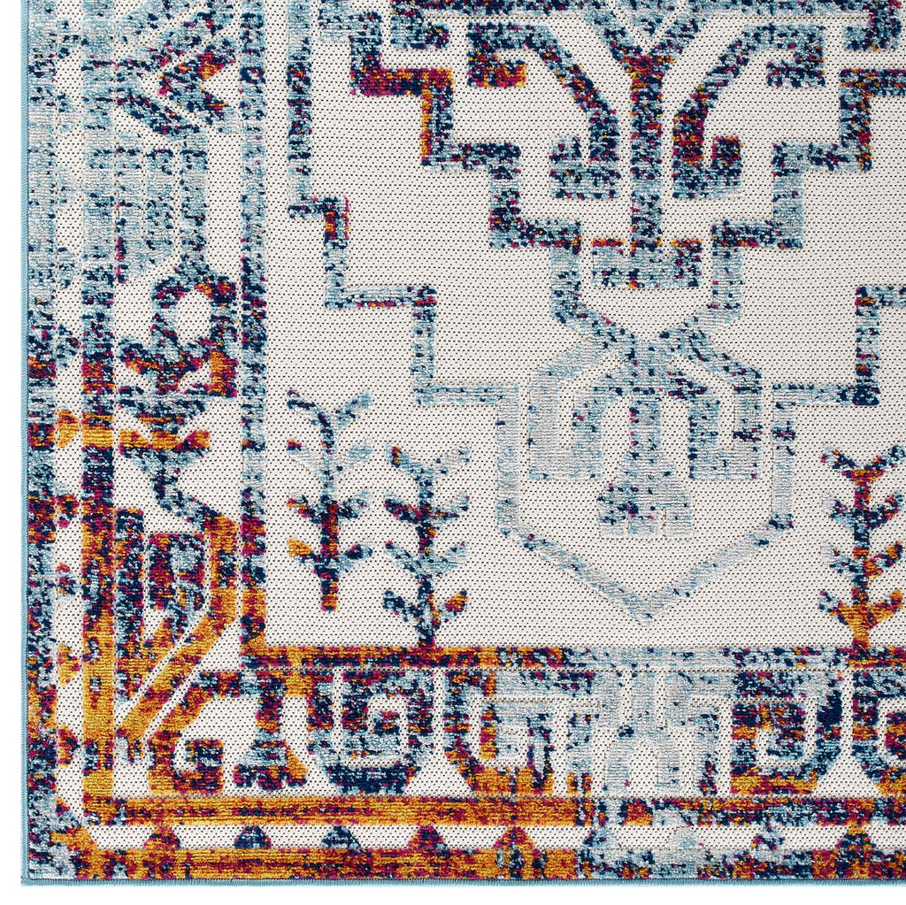 Reflect Nyssa Distressed Geometric Southwestern Aztec 8x10 Indoor/Outdoor Area Rug Multicolored R-1181A-810