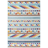 Reflect Cadhla Vintage Abstract Geometric Lattice 5x8 Indoor and Outdoor Area Rug Multicolored R-1182A-58