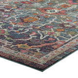Tribute Every Distressed Vintage Floral 8x10 Area Rug Multicolored R-1186A-810