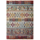 Tribute Nala Distressed Vintage Floral Lattice 8x10 Area Rug Multicolored R-1187A-810