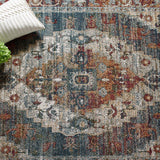 Tribute Camellia Distressed Vintage Floral Persian Medallion 5x8 Area Rug Multicolored R-1189A-58