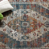 Tribute Camellia Distressed Vintage Floral Persian Medallion 8x10 Area Rug Multicolored R-1189A-810