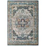 Tribute Diantha Distressed Vintage Floral Persian Medallion 5x8 Area Rug Multicolor R-1190A-58