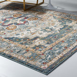 Tribute Diantha Distressed Vintage Floral Persian Medallion 5x8 Area Rug Multicolor R-1190A-58