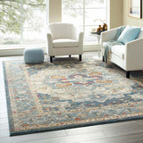 Tribute Diantha Distressed Vintage Floral Persian Medallion 8x10 Area Rug Multicolor R-1190A-810