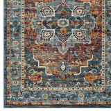 Tribute Diantha Distressed Vintage Floral Persian Medallion 5x8 Area Rug Multicolored R-1190B-58