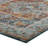 Tribute Diantha Distressed Vintage Floral Persian Medallion 5x8 Area Rug Multicolored R-1190B-58