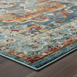 Tribute Diantha Distressed Vintage Floral Persian Medallion 5x8 Area Rug Multicolored R-1190B-58