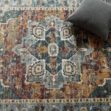 Tribute Diantha Distressed Vintage Floral Persian Medallion 5x8 Area Rug Multicolored R-1190B-58