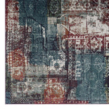 Tribute Elowen Contemporary Modern Vintage Mosaic 5x8 Area Rug Multicolored R-1191A-58