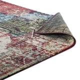 Tribute Elowen Contemporary Modern Vintage Mosaic 5x8 Area Rug Multicolored R-1191A-58