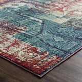 Tribute Elowen Contemporary Modern Vintage Mosaic 5x8 Area Rug Multicolored R-1191A-58