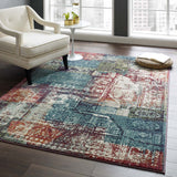 Tribute Elowen Contemporary Modern Vintage Mosaic 5x8 Area Rug Multicolored R-1191A-58