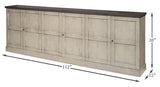 Luciana Wood Drs Buffet - 112" - W.Gry - S.Gry