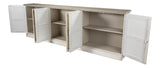 Luciana 6 Wood Dr Buffet - 112" - Wh/Wh - G.Qz