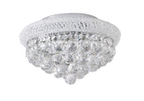 Bethel Chrome Flush Mount in Metal & Crystal