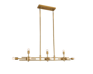 Bethel Matte Brass Chandelier in Iron