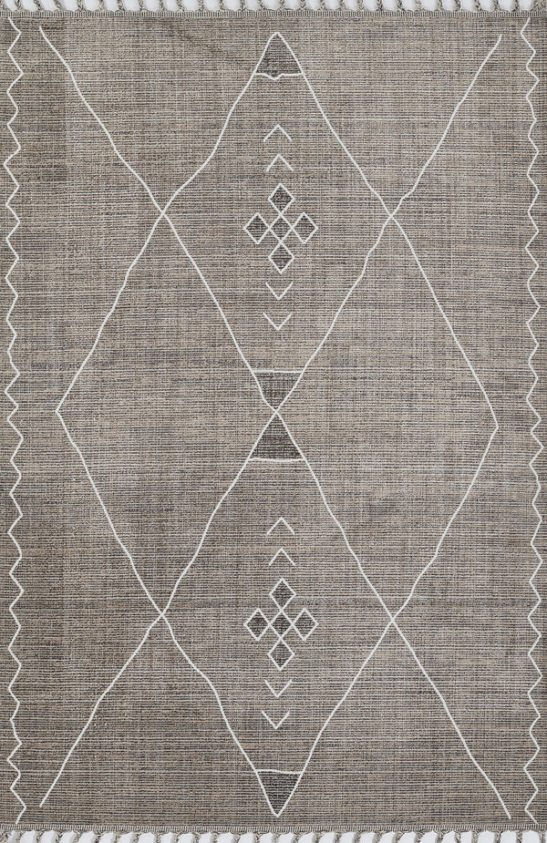 Momeni Rabat RBT-1 Machine Made Contemporary Geometric Indoor Area Rug Grey 10' x 14' RABATRBT-1GRYA0E0