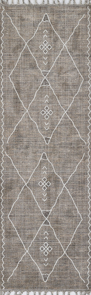 Momeni Rabat RBT-1 Machine Made Contemporary Geometric Indoor Area Rug Grey 10' x 14' RABATRBT-1GRYA0E0