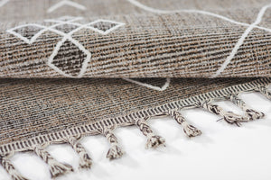 Momeni Rabat RBT-1 Machine Made Contemporary Geometric Indoor Area Rug Grey 10' x 14' RABATRBT-1GRYA0E0