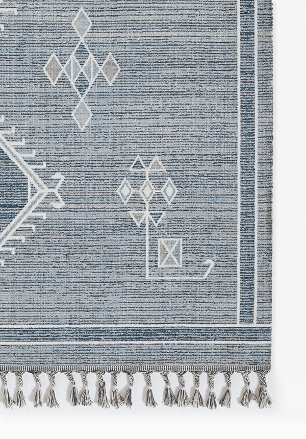 Momeni Rabat RBT-2 Machine Made Contemporary Geometric Indoor Area Rug Blue 10' x 14' RABATRBT-2BLUA0E0