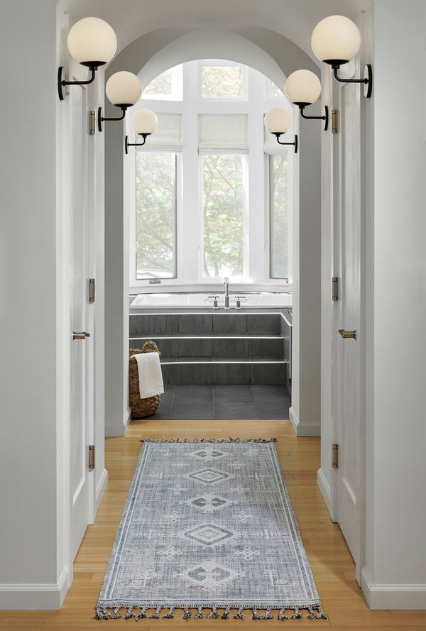 Momeni Rabat RBT-2 Machine Made Contemporary Geometric Indoor Area Rug Blue 10' x 14' RABATRBT-2BLUA0E0