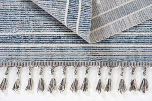 Momeni Rabat RBT-2 Machine Made Contemporary Geometric Indoor Area Rug Blue 10' x 14' RABATRBT-2BLUA0E0