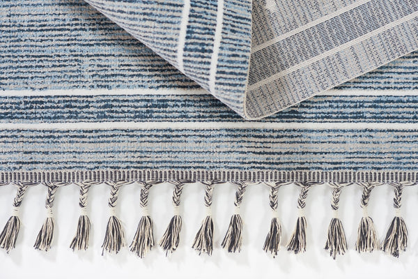 Momeni Rabat RBT-2 Machine Made Contemporary Geometric Indoor Area Rug Blue 10' x 14' RABATRBT-2BLUA0E0