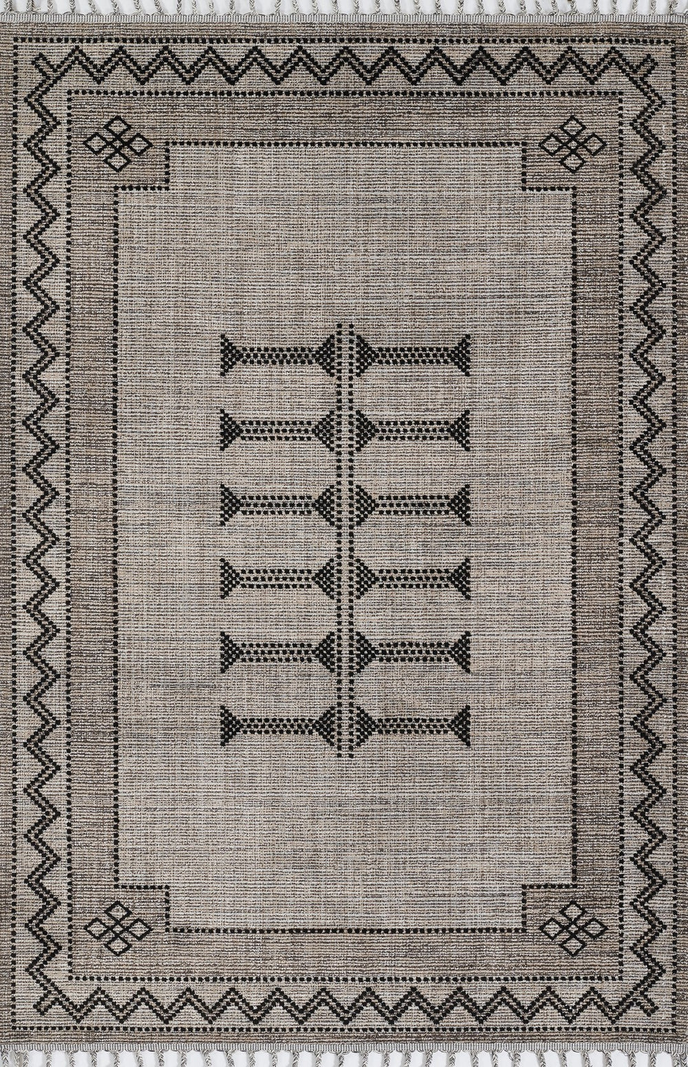 Momeni Rabat RBT-3 Machine Made Contemporary Geometric Indoor Area Rug Black 10' x 14' RABATRBT-3BLKA0E0
