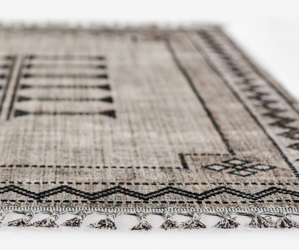 Momeni Rabat RBT-3 Machine Made Contemporary Geometric Indoor Area Rug Black 10' x 14' RABATRBT-3BLKA0E0