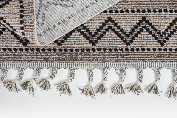 Momeni Rabat RBT-3 Machine Made Contemporary Geometric Indoor Area Rug Black 10' x 14' RABATRBT-3BLKA0E0