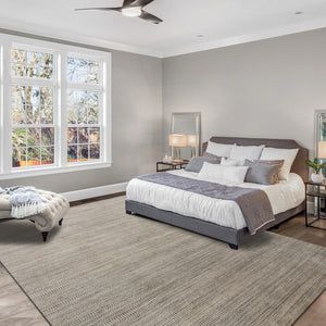 AMER Rugs Raffia RAF-1 Hand-Loomed Striped Transitional Area Rug Beige 9' x 12'