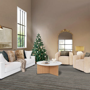 AMER Rugs Raffia RAF-5 Hand-Loomed Striped Transitional Area Rug Dark Gray 9' x 12'