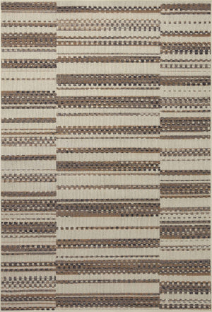 Loloi Rugs Loloi II Rainier RAI-08 100% Polypropylene Pile Power Loomed Indoor/Outdoor Area Rug Ivory / Taupe 200 RANERAI-08IVTAB6F0