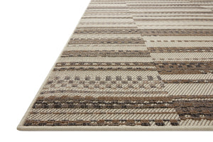 Loloi Rugs Loloi II Rainier RAI-08 100% Polypropylene Pile Power Loomed Indoor/Outdoor Area Rug Ivory / Taupe 200 RANERAI-08IVTAB6F0