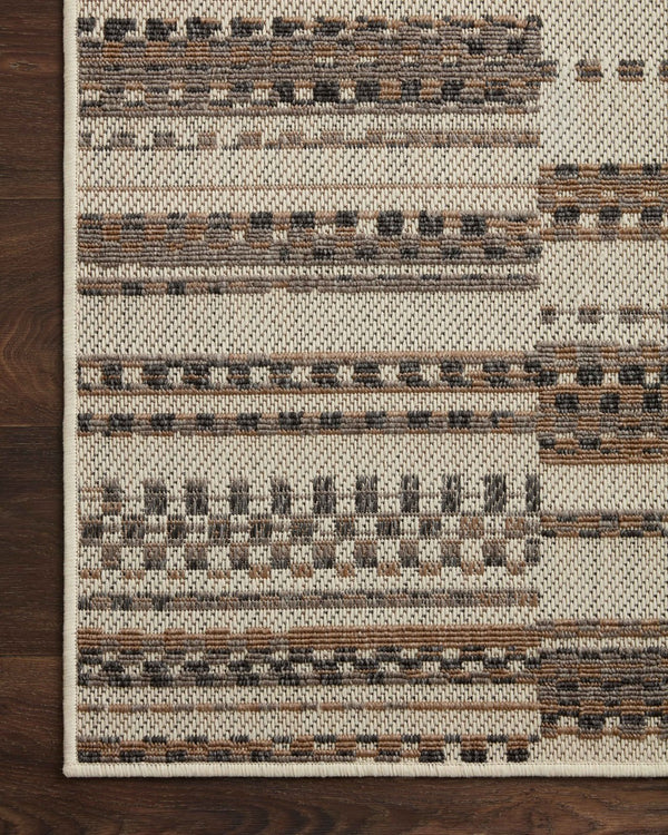 Loloi Rugs Loloi II Rainier RAI-08 100% Polypropylene Pile Power Loomed Indoor/Outdoor Area Rug Ivory / Taupe 200 RANERAI-08IVTAB6F0