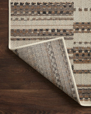 Loloi Rugs Loloi II Rainier RAI-08 100% Polypropylene Pile Power Loomed Indoor/Outdoor Area Rug Ivory / Taupe 200 RANERAI-08IVTAB6F0