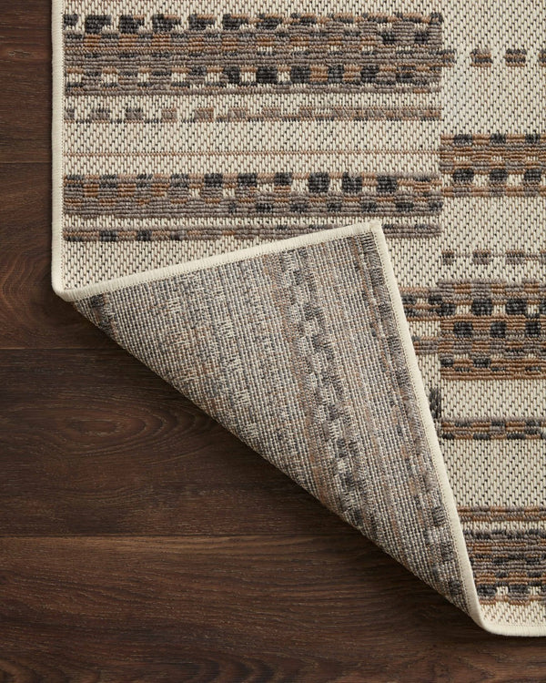 Loloi Rugs Loloi II Rainier RAI-08 100% Polypropylene Pile Power Loomed Indoor/Outdoor Area Rug Ivory / Taupe 200 RANERAI-08IVTAB6F0