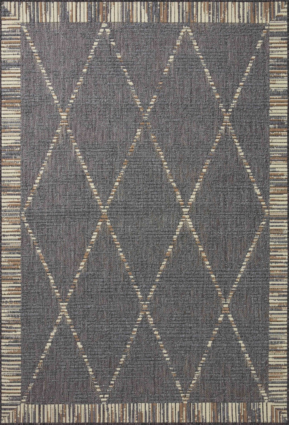 Loloi Rugs Loloi II Rainier RAI-09 100% Polypropylene Pile Power Loomed Indoor/Outdoor Area Rug Slate / Multi 200 RANERAI-09SLMLB6F0