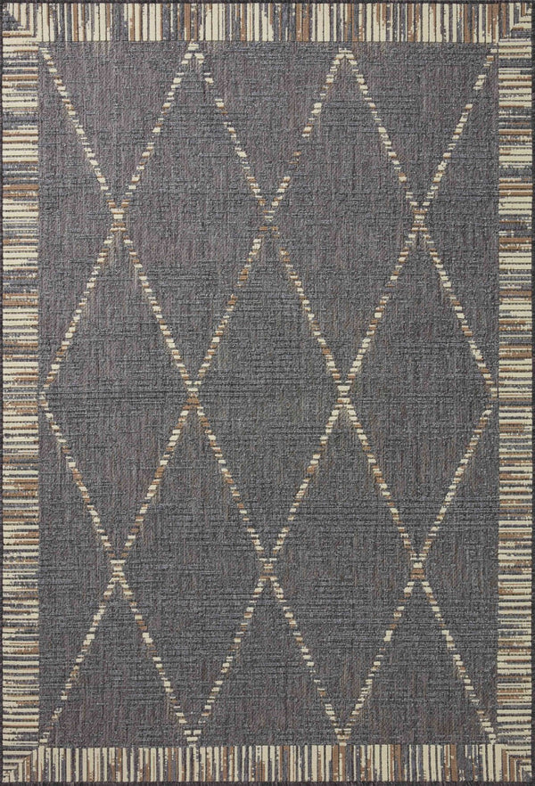 Loloi Rugs Loloi II Rainier RAI-09 100% Polypropylene Pile Power Loomed Indoor/Outdoor Area Rug Slate / Multi 200 RANERAI-09SLMLB6F0