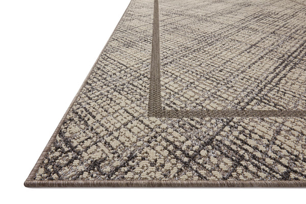 Loloi Rugs Loloi II Rainier RAI-10 100% Polypropylene Pile Power Loomed Indoor/Outdoor Area Rug Ivory / Charcoal 200 RANERAI-10IVCCB6F0
