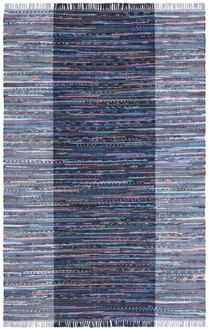 Safavieh Rag Rug 122 Flatweave 100% Cotton Pile Rug Grey / Black 100% COTTON PILE RAR122F-9