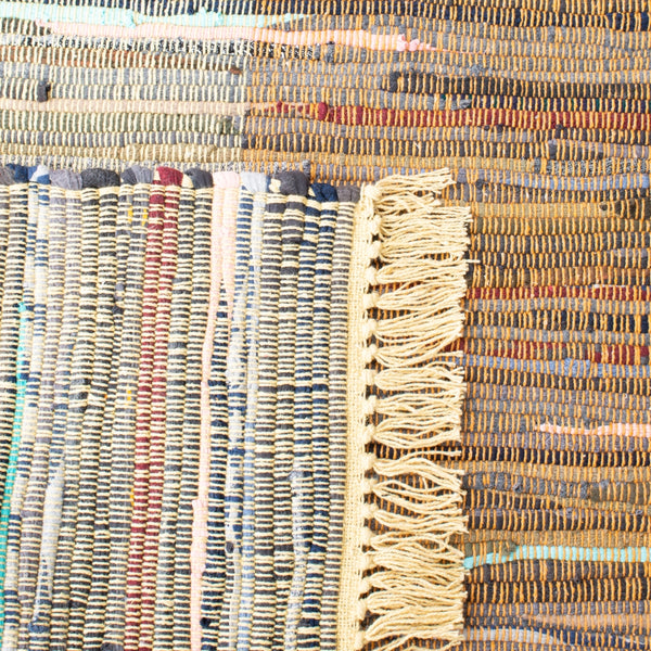 Safavieh Rag Rug 122 Flatweave 100% Cotton Pile Rug Rust / Gold 100% COTTON PILE RAR122P-5