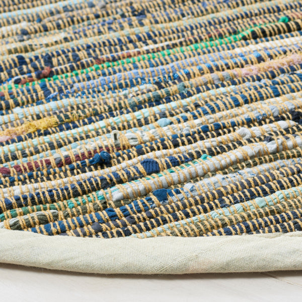 Safavieh Rag Rug 122 Flatweave 100% Cotton Pile Rug Rust / Gold 100% COTTON PILE RAR122P-6R