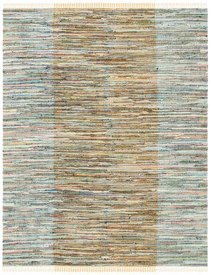 Safavieh Rag Rug 122 Flatweave 100% Cotton Pile Rug Rust / Gold 100% COTTON PILE RAR122P-8