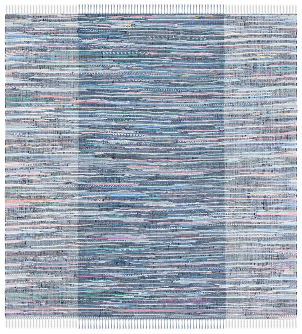 Safavieh Rag Rug 122 Flatweave 100% Cotton Pile Rug Purple / Blue 100% COTTON PILE RAR122V-6SQ