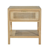 LH Imports Rattan Side Table RAT0033-N