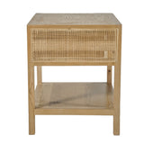 LH Imports Rattan Side Table RAT0033-N