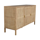 LH Imports Rattan 3 Door Sideboard RAT004B-N