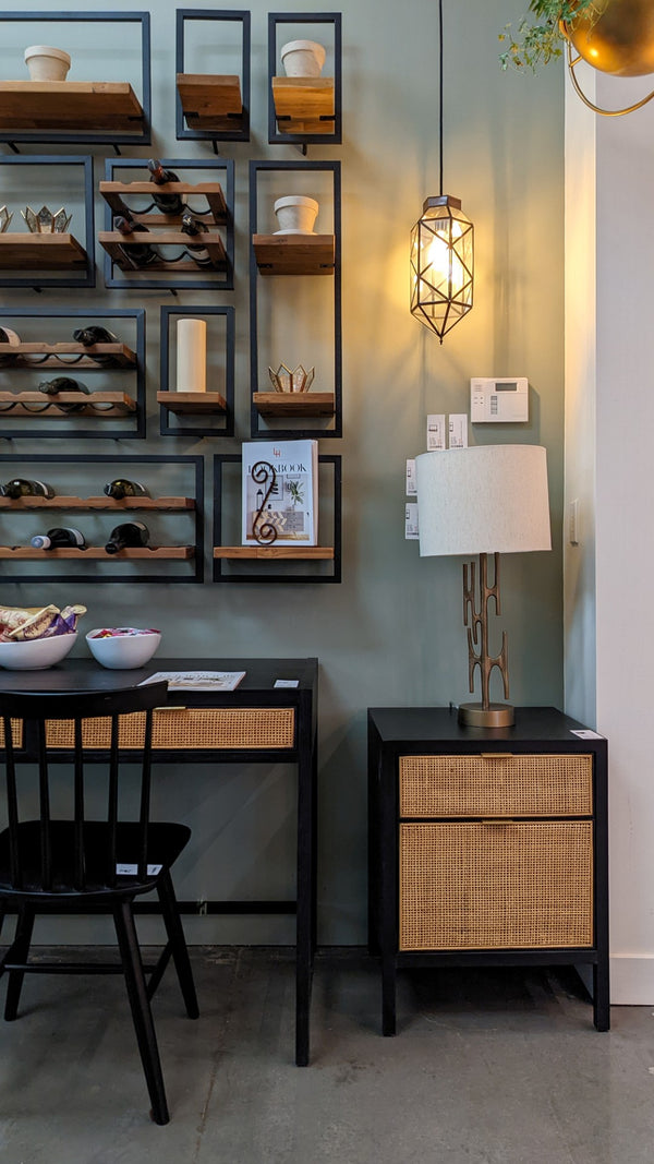 LH Imports Rattan Filing Cabinet RAT004-E